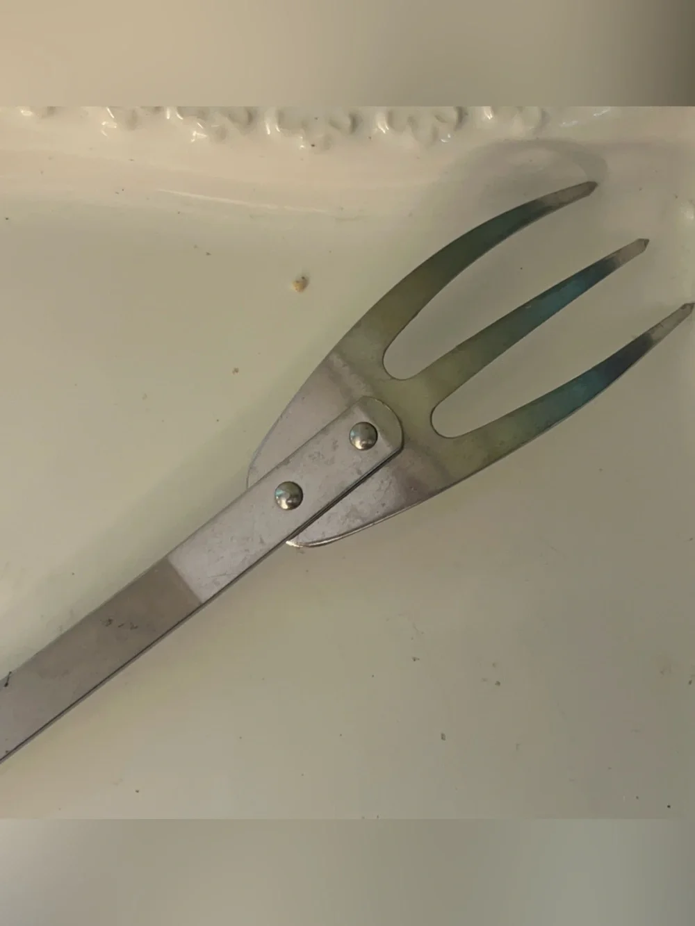 Vintage Ekco Eterna Forge Stainless Steel Meat Carving Fork 11.5 inch
